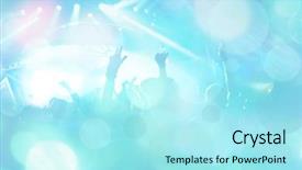  Presentation with concert - Audience pleasing theme consisting of music concert backdrop and a arctic colored foreground