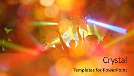  Presentation with concert - Colorful slides enhanced with neon party - people at a music concert backdrop and a gold colored foreground
