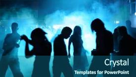  Presentation with dancing silhouettes - Presentation theme with  background and a  colored foreground