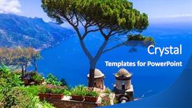  Presentation with hidden - Theme featuring ravello - hidden treasure of the amalfi coast of italy background and a teal colored foreground