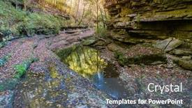  Presentation with ravine - Slide deck enhanced with raven-run-creek-and-ravine background and a gray colored foreground