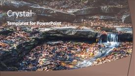  Presentation with ravine - PPT theme enhanced with raven-run-creek-and-ravine background and a gray colored foreground