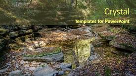  Presentation with ravine - Presentation theme consisting of raven-run-creek-and-ravine background and a tawny brown colored foreground