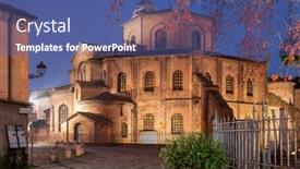  Presentation with italy - PPT theme with ravenna-italy-at-the-historic background and a ocean colored foreground