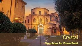  Presentation with italy - PPT theme enhanced with ravenna-italy-at-the-historic background and a tawny brown colored foreground