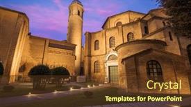  Presentation with italy - Presentation enhanced with ravenna-italy-at-the-historic background and a tawny brown colored foreground