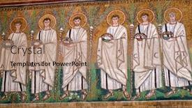  Presentation with monuments - PPT theme having ravenna-italy-june-15-2017 background and a coral colored foreground