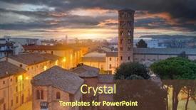  Presentation with italy - Slides with ravenna-italy-old-historic-skyline background and a tawny brown colored foreground