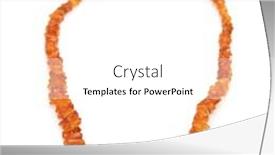  Presentation with white - Theme having raw-amber-beads-isolated background and a white colored foreground