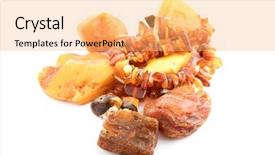  Presentation with sunset coast of the sea - Slides consisting of raw amber from coast background and a yellow colored foreground