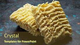  Presentation with instant noodles - Audience pleasing slides consisting of instant noodles popular fast food backdrop and a tawny brown colored foreground
