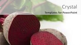  Presentation with beetroot - Audience pleasing slides consisting of raw beetroot backdrop and a white colored foreground