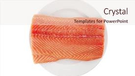  Presentation with white marble plate marble - Cool new presentation design with raw big salmon bar on white plate backdrop and a lemonade colored foreground