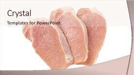  Presentation with steak and pork chops - Cool new slides with raw boneless pork loin chops backdrop and a lemonade colored foreground