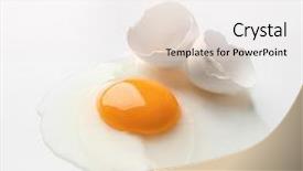  Presentation with broken egg - Presentation having raw-broken-egg-on-white background and a white colored foreground