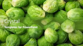  Presentation with brussels - Audience pleasing slide deck consisting of raw brussels sprouts as background backdrop and a tawny brown colored foreground