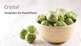 Presentation with brussels - Beautiful slide deck featuring raw-brussels-sprouts-in-bowl backdrop and a white colored foreground