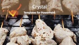  Presentation with charcoal - Slide deck having coated with sauce of dijon background and a coral colored foreground