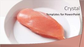  Presentation with breast - Theme having raw-chicken-breast background and a lemonade colored foreground