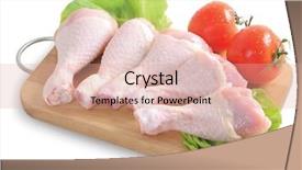  Presentation with chicken little chicks - Beautiful presentation theme featuring raw chicken legs and tomatoes backdrop and a  colored foreground