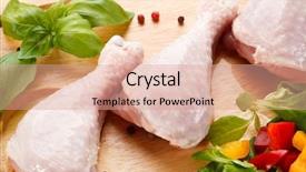  Presentation with vegetable cutting board - Cool new presentation design with raw chicken legs on cutting backdrop and a  colored foreground