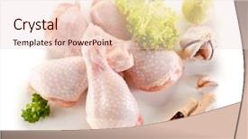  Presentation with chicken - PPT layouts having raw chicken legs on white background and a  colored foreground