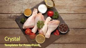  Presentation with spices - Amazing presentation theme having raw chicken legs with spices backdrop and a tawny brown colored foreground