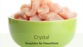  Presentation with raw meat - Presentation theme with raw-chicken-meat-in-bowl background and a yellow colored foreground