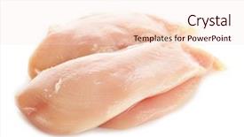  Presentation with raw meat - Presentation consisting of raw chicken meat isolated background and a lemonade colored foreground