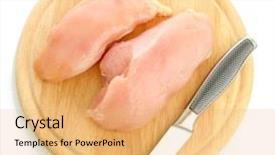 Presentation with raw meat - Cool new theme with raw chicken meat on cutting backdrop and a yellow colored foreground