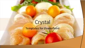  Presentation with kebab - Presentation theme enhanced with raw chicken shish kebab background and a yellow colored foreground