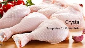  Presentation with chicken little - PPT layouts having raw chicken wings and drumsticks background and a  colored foreground