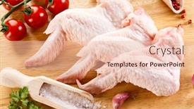 Presentation with cutting board - Slides enhanced with raw-chicken-wings-on-cutting background and a lemonade colored foreground