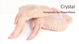 Presentation with chicken - Cool new theme with raw chicken wings on white backdrop and a lemonade colored foreground