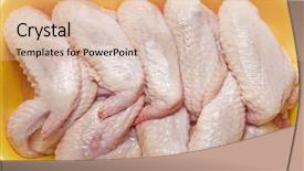  Presentation with chicken package - Theme enhanced with raw chicken wings background and a  colored foreground