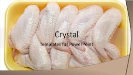  Presentation with chicken package - Audience pleasing presentation design consisting of raw chicken wings backdrop and a soft green colored foreground