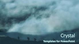  Presentation with trial - Theme with raw climbing high altitude trial background and a ocean colored foreground