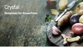  Presentation with organic cooking - Presentation theme having raw colorful potatoes and vegetables ready for cooking fresh organic vegetables food background healthy food from garden background and a gray colored foreground