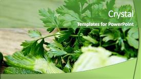  Presentation with detox - Presentation featuring raw detox green vegetable food background and a shamrock green colored foreground