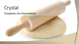  Presentation with dough - Audience pleasing presentation theme consisting of raw dough and rolling pin backdrop and a white colored foreground