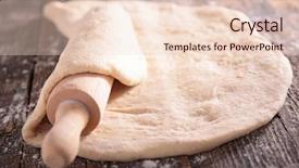  Presentation with drawing pin - Cool new PPT theme with raw dough and rolling pin backdrop and a lemonade colored foreground