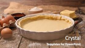  Presentation with pizza pasta dough for bread - PPT theme enhanced with raw dough for pie tart background and a  colored foreground