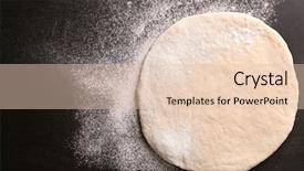  Presentation with dough - Presentation theme featuring raw dough on kitchen table background and a lemonade colored foreground