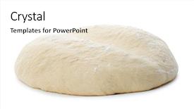  Presentation with secondary raw materials - Presentation having raw dough on white background background and a white colored foreground