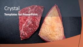  Presentation with wagyu - PPT theme featuring raw-dry-aged-wagyu-cap background and a dark gray colored foreground