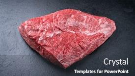  Presentation with wagyu - Theme with raw-dry-aged-wagyu-cap background and a dark gray colored foreground