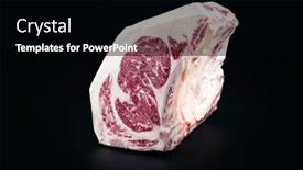  Presentation with wagyu - Slide deck having raw-dry-aged-wagyu-cote background and a black colored foreground