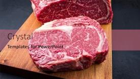  Presentation with roast beef - Amazing presentation design having raw-dry-aged-wagyu-entrecote backdrop and a coral colored foreground