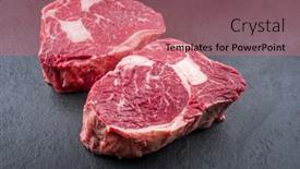  Presentation with dry eye - Presentation theme enhanced with raw-dry-aged-wagyu-rib background and a coral colored foreground