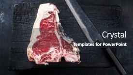  Presentation with bone - PPT theme enhanced with raw-dry-aged-wagyu-t background and a tawny brown colored foreground